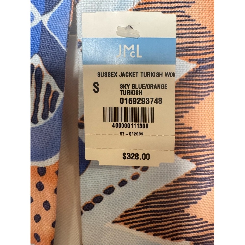 J McLaughlin Womens Sussex Turkish Longline Jacket Duster Sz S Artsy Abstract - Picture 5 of 12